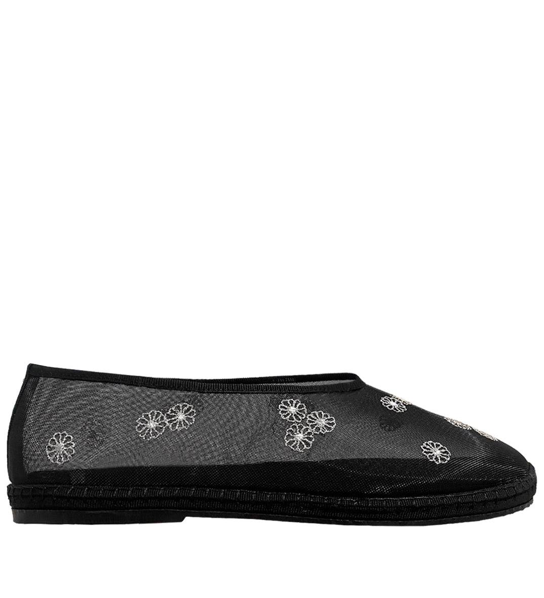 Ciao Lucia - Viani Milano X Ciao Lucia Embroidered Mesh Flat