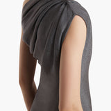 Khaite - Coast Dress in Gunmetal
