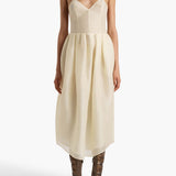 Khaite - Colette Dress in Pale Yellow