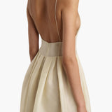 Khaite - Colette Dress in Pale Yellow
