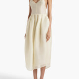 Khaite - Colette Dress in Pale Yellow