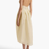 Khaite - Colette Dress in Pale Yellow