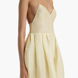 Khaite - Colette Dress in Pale Yellow
