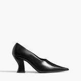 Khaite - Colleen Pump in Black Glazed Leather