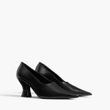 Khaite - Colleen Pump in Black Glazed Leather