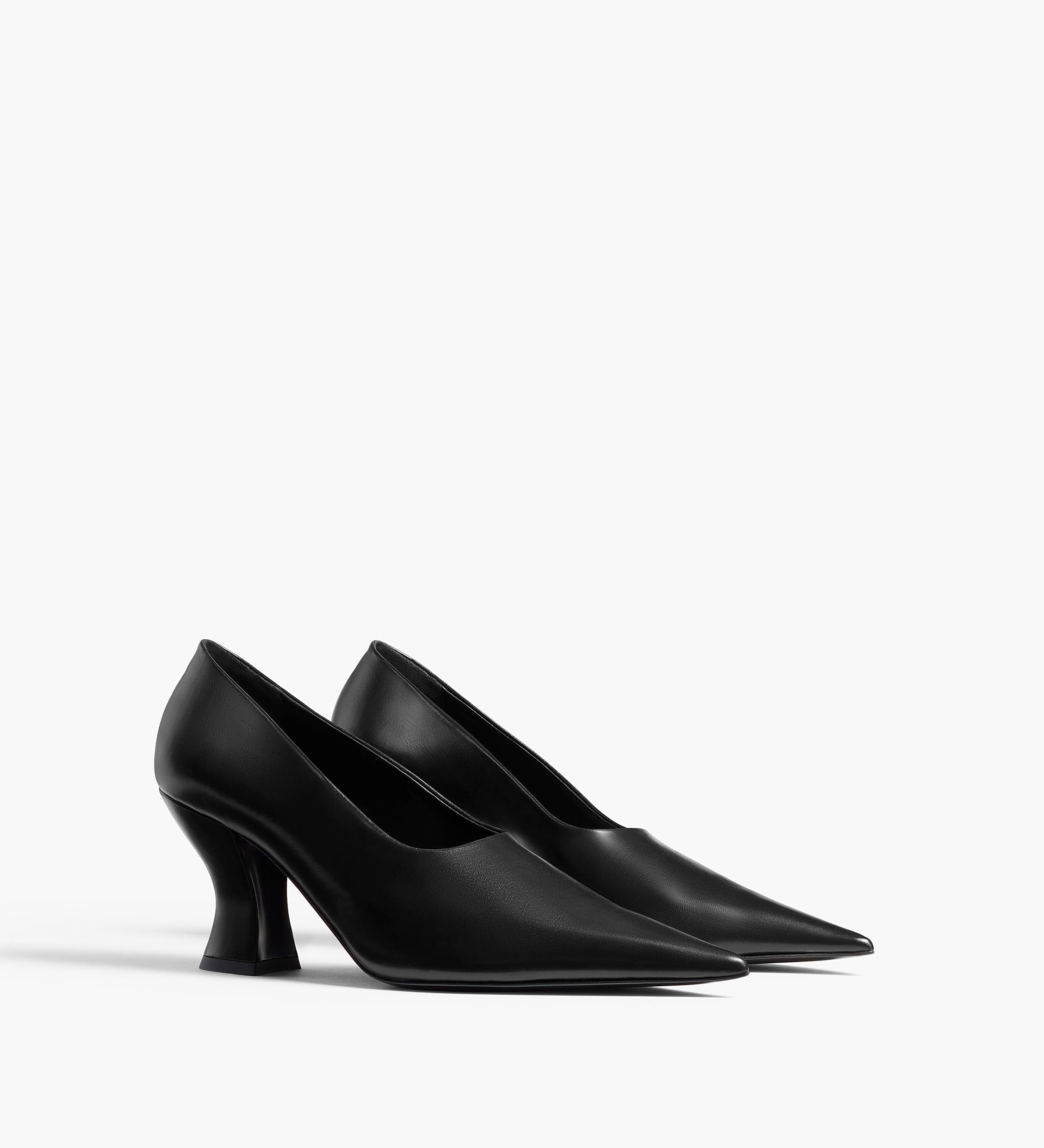 Khaite - Colleen Pump in Black Glazed Leather
