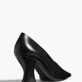Khaite - Colleen Pump in Black Glazed Leather