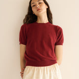 DÔEN - COLOMBE CASHMERE TOP -- MALBEC