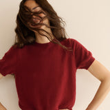 DÔEN - COLOMBE CASHMERE TOP -- MALBEC