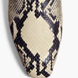 Khaite - Colt Ankle Boot in Natural Python-Embossed Leather
