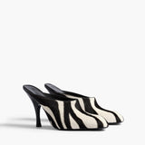 Khaite - Colt Mule in Zebra Print Haircalf