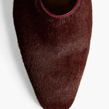 Khaite - Colt Low Mule in Rouge Noir Haircalf
