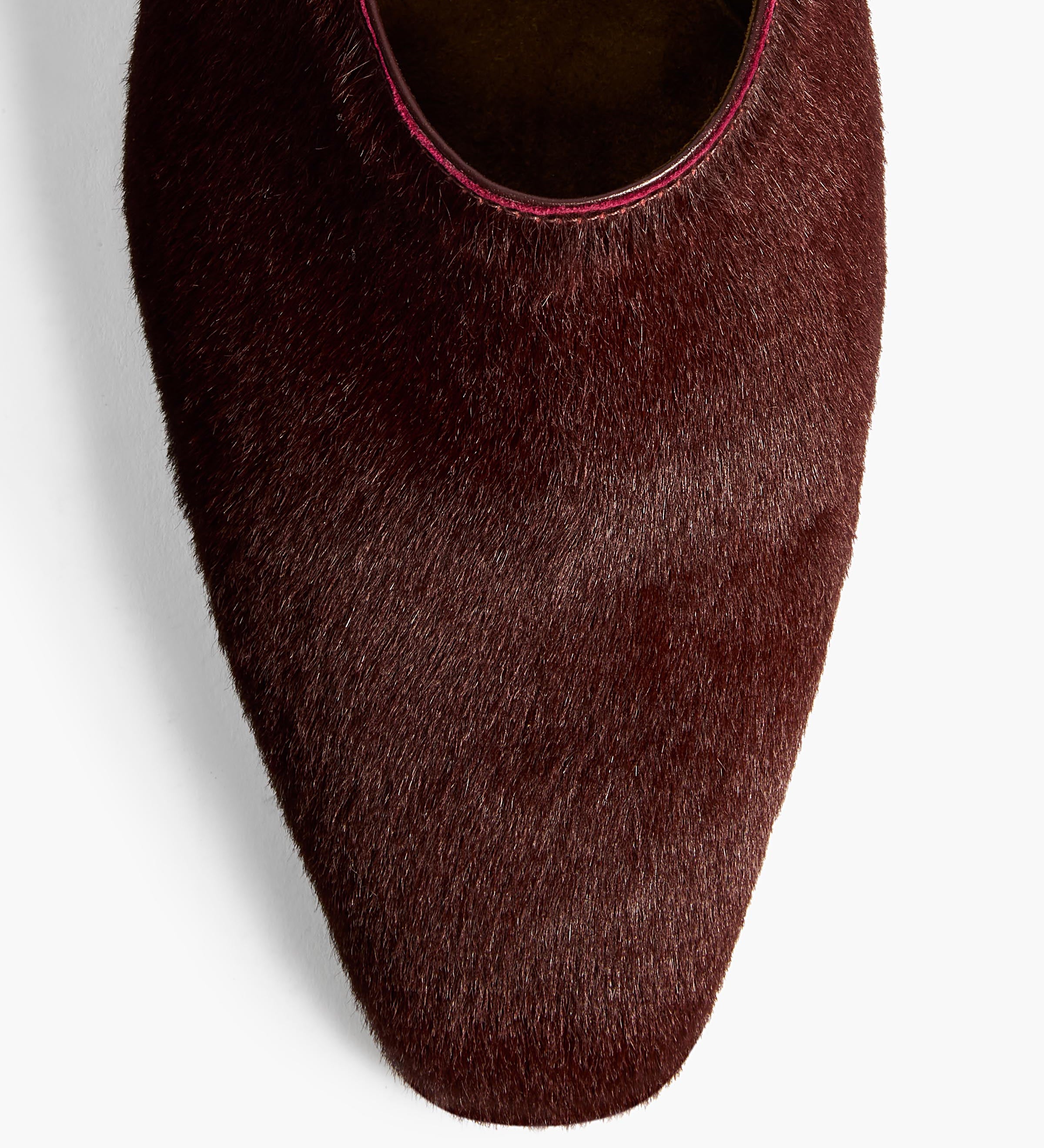 Khaite - Colt Low Mule in Rouge Noir Haircalf