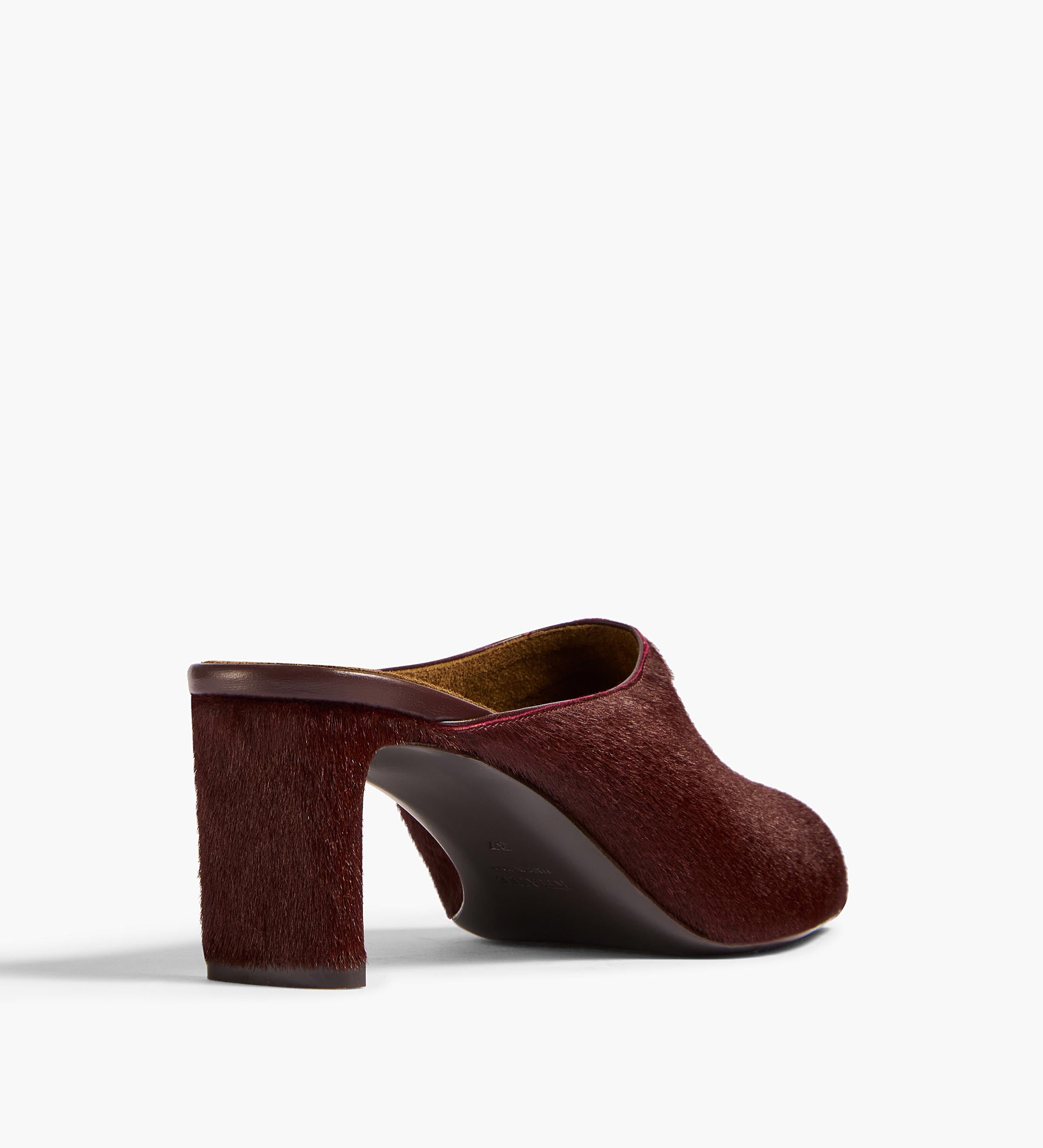 Khaite - Colt Low Mule in Rouge Noir Haircalf