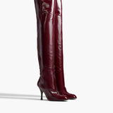 Khaite - Colt Over - the - Knee Heel Boot in Bordeaux Leather