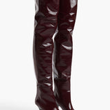 Khaite - Colt Over-the-Knee High Boot in Bordeaux Leather