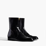 Khaite - Colt Ankle Boot in Black Glazed Leather