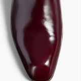 Khaite - Colt Knee - High Boot in Bordeaux Glazed Leather