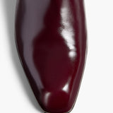 Khaite - Colt Ankle Boot in Bordeaux Glazed Leather