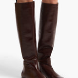 Khaite - Colt Knee - High Boot in Bordeaux Glazed Leather