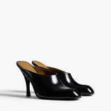 Khaite - Colt Mule in Black Glazed Leather
