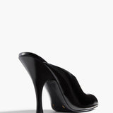 Khaite - Colt Mule in Black Glazed Leather