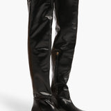 Khaite - Colt Over - the - Knee Boot in Black Glazed Leather