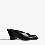 Khaite - Colt Wedge in Black Glazed Leather