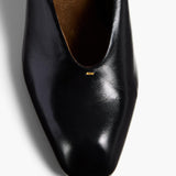 Khaite - Colt Wedge in Black Glazed Leather