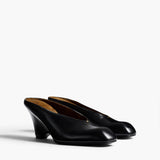 Khaite - Colt Wedge in Black Glazed Leather