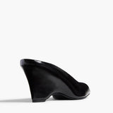 Khaite - Colt Wedge in Black Glazed Leather