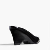 Khaite - Colt Wedge in Black Glazed Leather