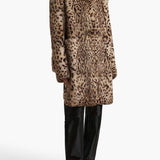 Khaite - Comelle Coat in Leopard Print Lapin