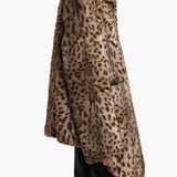 Khaite - Comelle Coat in Leopard Print Lapin