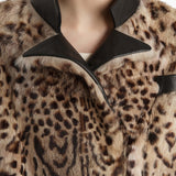 Khaite - Comelle Coat in Leopard Print Lapin