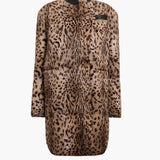 Khaite - Comelle Coat in Leopard Print Lapin