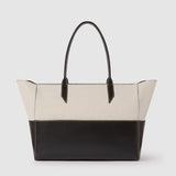 Metier - Incognito 36 Cabas Linen with Apple Leather Black
