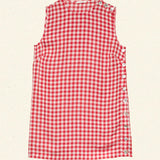 DÔEN - CORALIE DRESS -- SCARLET MARILYN GINGHAM