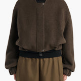 Khaite - Cordan Jacket in Army Melange