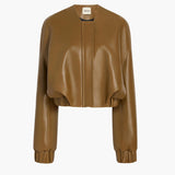 Khaite - Cordan Jacket in Dark Olive Leather