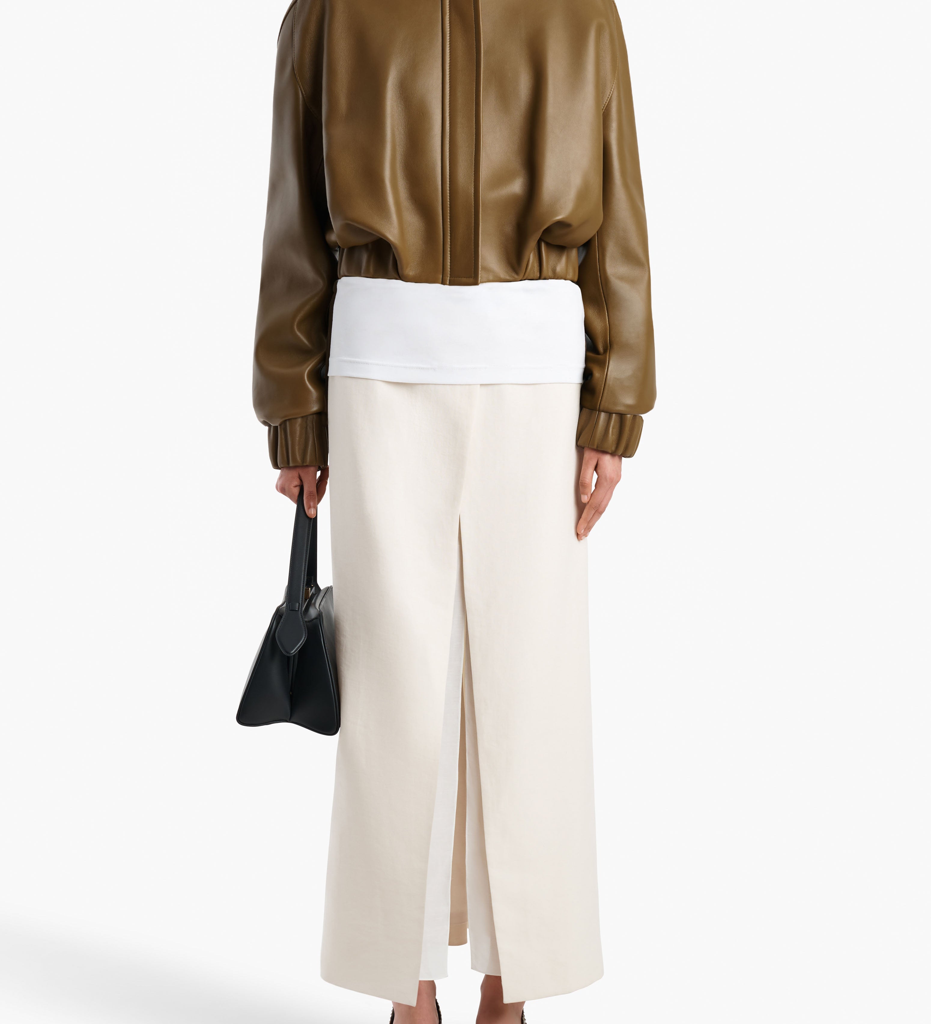 Khaite - Cordan Jacket in Dark Olive Leather