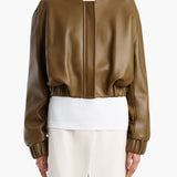 Khaite - Cordan Jacket in Dark Olive Leather
