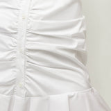 Veronica Beard - Bell Button Down Ruched Shirtdress