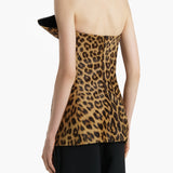 Khaite - Corinne Top in Leopard Print Haircalf