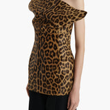 Khaite - Corinne Top in Leopard Print Haircalf