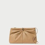 Loeffler Randall - Corrine Khaki Leather Gathered Clutch