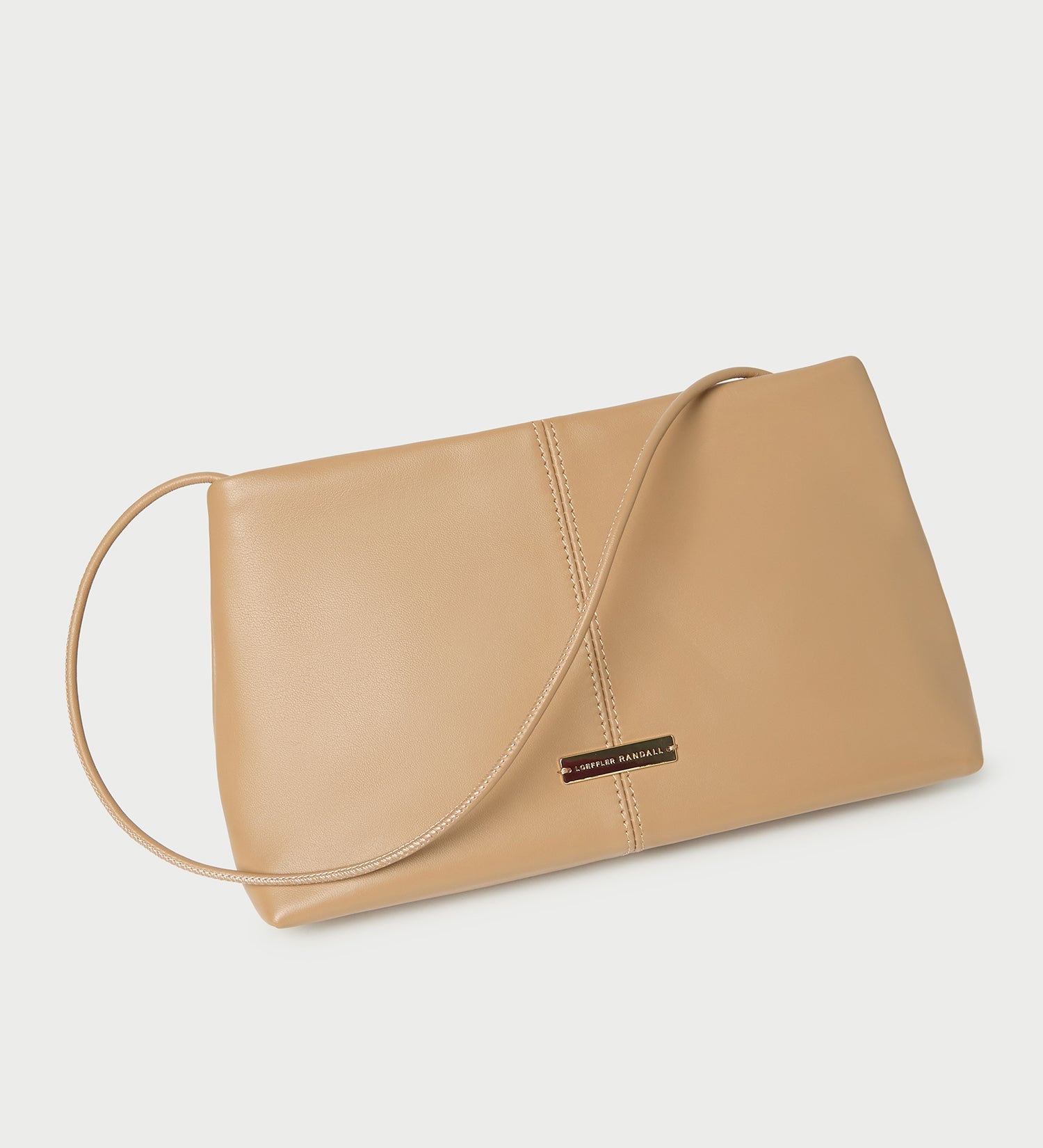 Loeffler Randall - Corrine Khaki Leather Gathered Clutch
