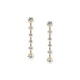 Dorsey - COLETTE 6-STONE DROP EARRINGS IN MOISSANITE