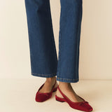 DÔEN - COSSIMA SLINGBACK -- RUBY VELVET