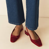 DÔEN - COSSIMA SLINGBACK -- RUBY VELVET